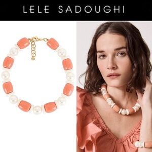 LELE SADOUGHI Monaco Imitation Pearl & Shell Necklace 245$ NWT
